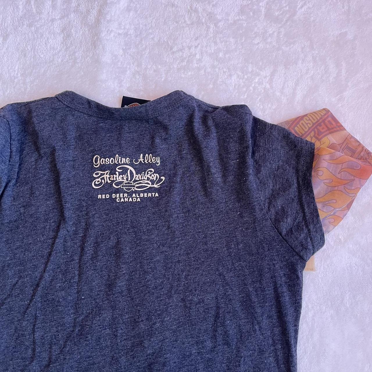 ♡ harley davidson tattoo print top ♡