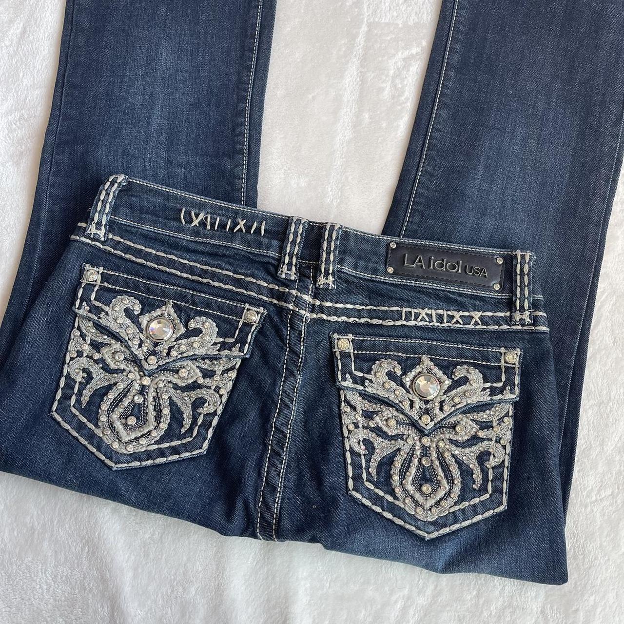 ♡ 2000s LA IDOL bedazzled jeans ♡