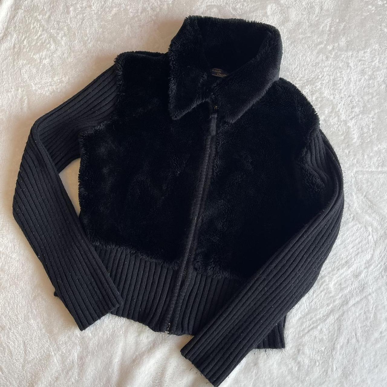 ♡ y2k wintercore fur sweater ♡