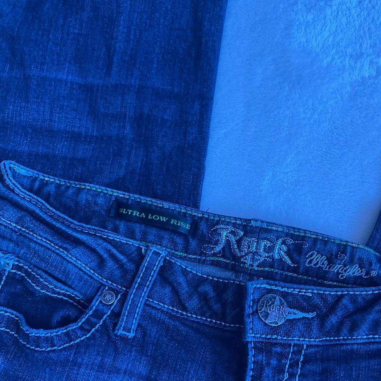 ♡ mcbling cross print low rise jeans ♡